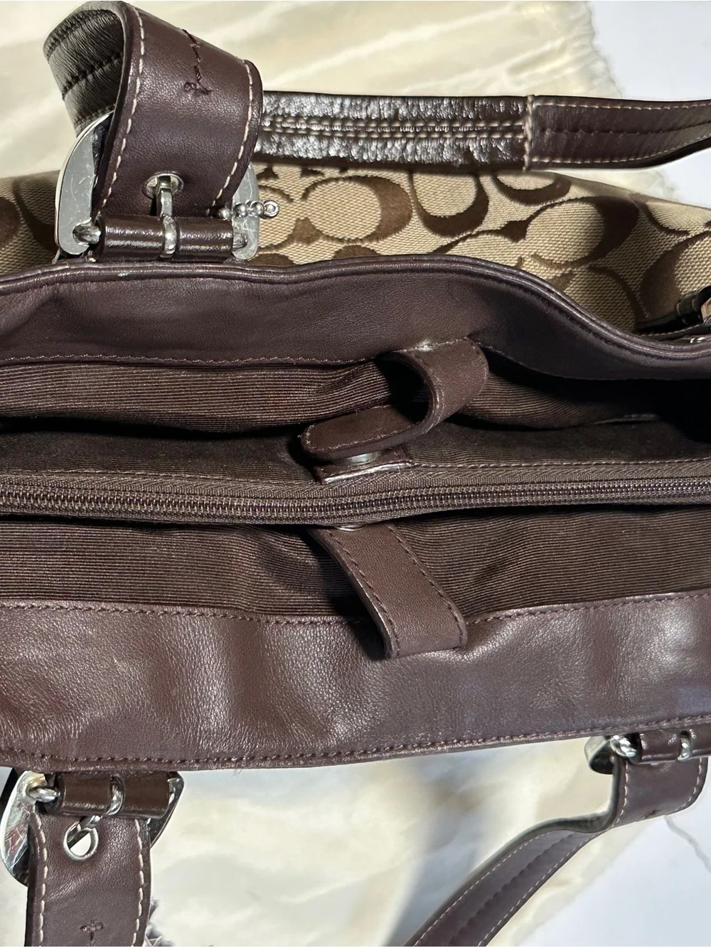 VTG 2012 COACH SoHo Signature Tote‎ With Dust Bag F17401